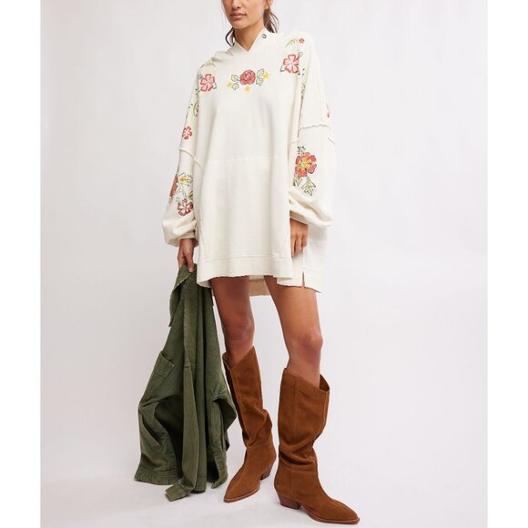 FREE PEOPLE We The Free Graphic We Hoodie / Ivory Combo - Picture 2 of 6